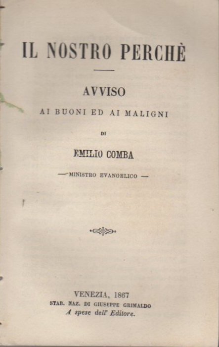 Il nostro perchÃ©: avviso ai buoni e ai maligni.
