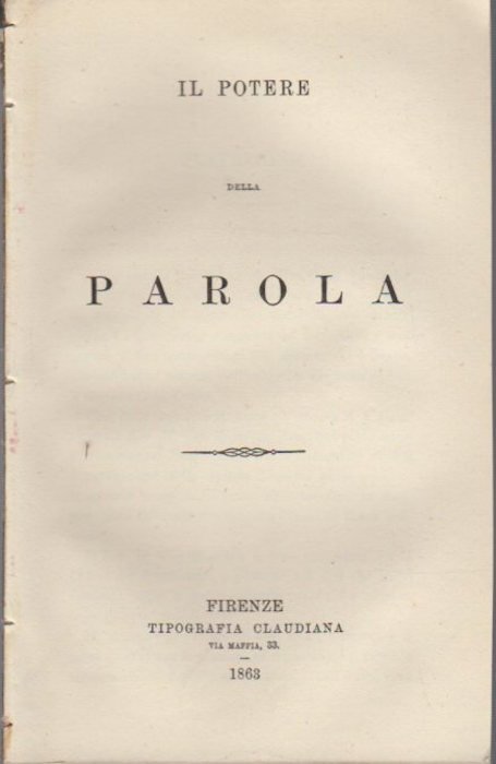 Il potere della parola.