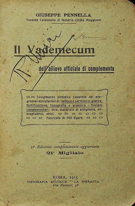 Il vademecum dell'allievo ufficiale di complemento: svolgimento sintetico completo dei … | Immagine principale