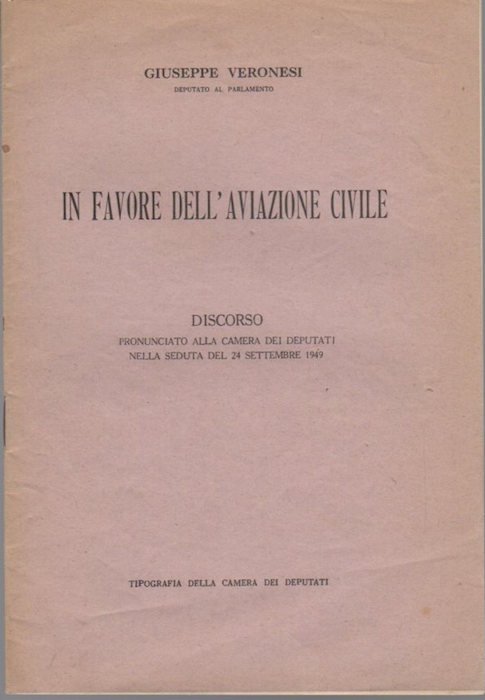 In favore dell'aviazione civile: discorso pronunciato alla camera dei deputati …