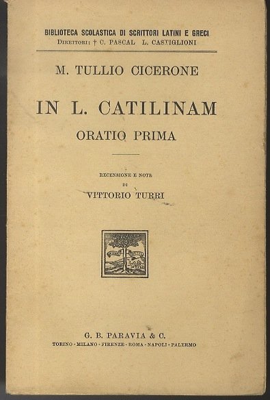 In L. Catilinam: oratio prima.