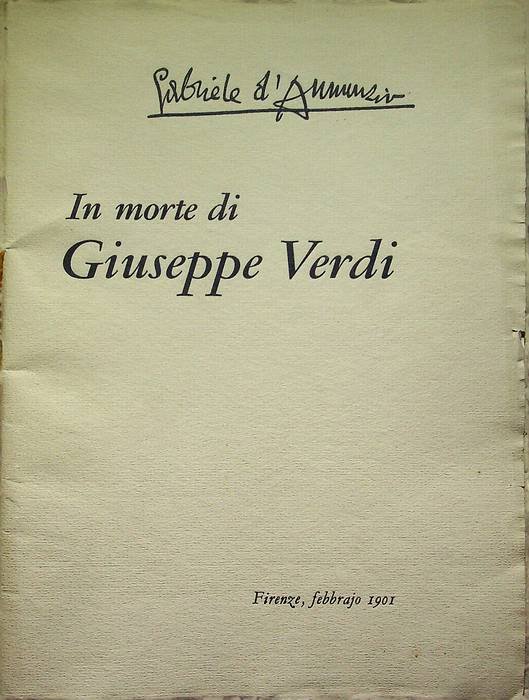 In morte di Giuseppe Verdi: canzone.