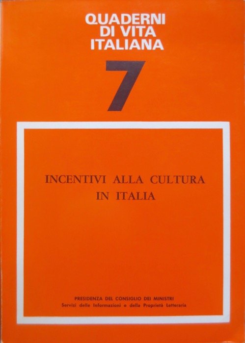 Incentivi alla cultura in Italia.