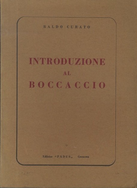 Introduzione al Boccaccio.