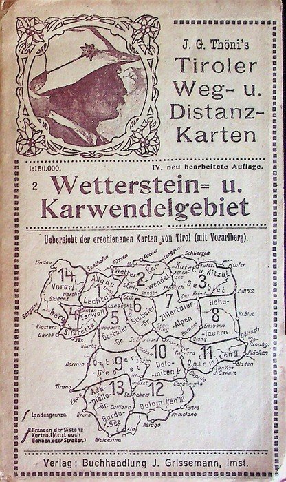 J. G. ThÃ¶ni's Tiroler Weg- und Distanzkarten: Nr.2: Wetterstein- u. …