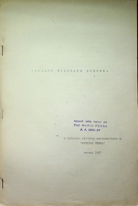 Johann Wolfgang Goethe. | Immagine principale