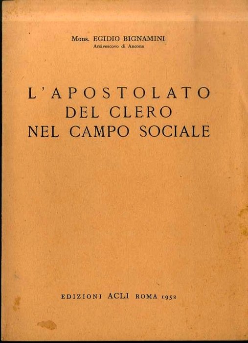 L'apostolato del clero nel campo sociale.