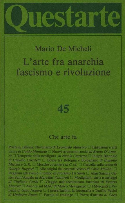 L'arte fra anarchia, fascismo e rivoluzione.