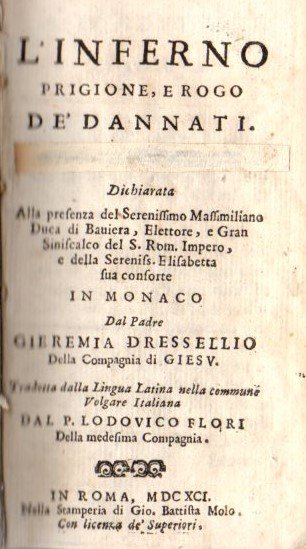 L'inferno prigione, e rogo de' dannati.