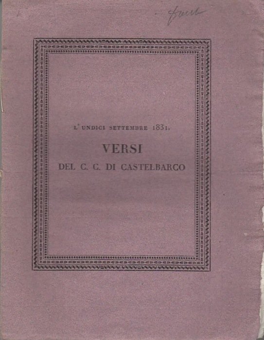 L'undici settembre 1831: versi.