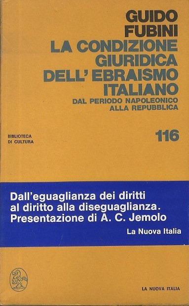 La condizione giuridica dell'ebraismo italiano: dal periodo napoleonico alla Repubblica.