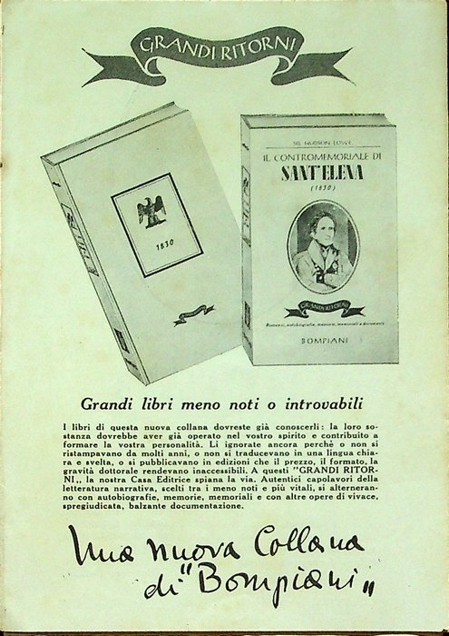 La nuova collana di Bompiani.