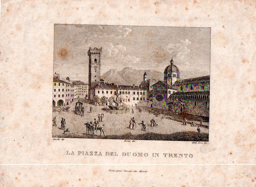 La piazza del duomo in Trento.