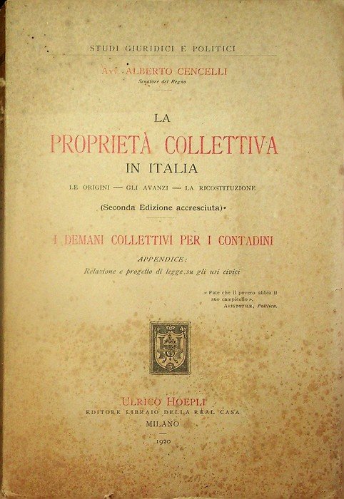 La proprietà collettiva in Italia: I demani collettivi per i …