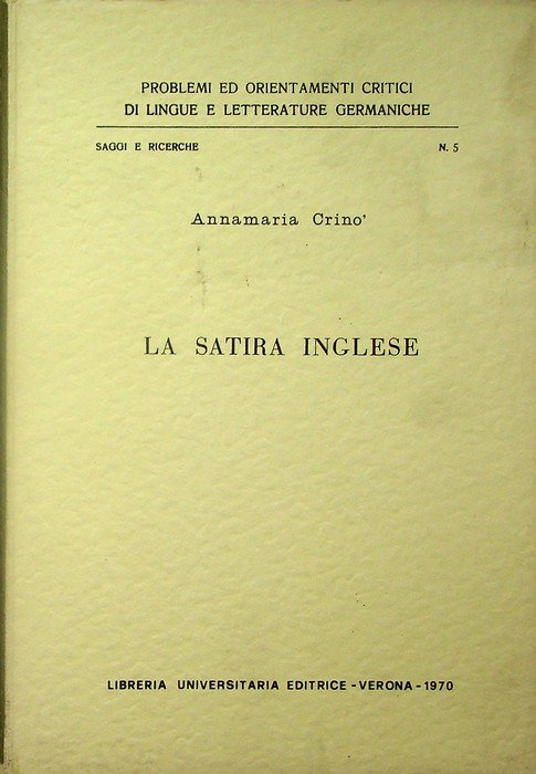 La satira inglese. | Immagine principale