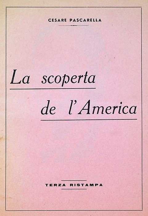 La scoperta de l'America.
