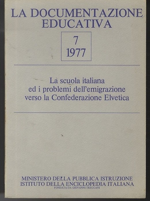 La scuola italiana ed i problemi dell'emigrazione verso la conferenza …