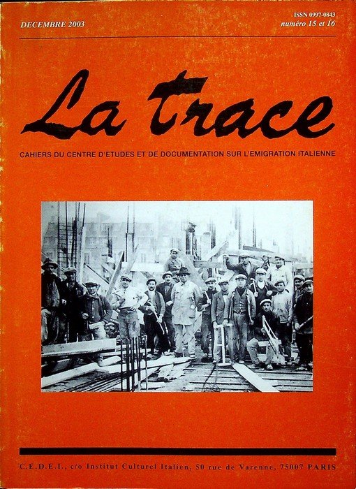 La trace: cahiers du Centre d'Ã©tudes et de documentation sur … | Immagine principale
