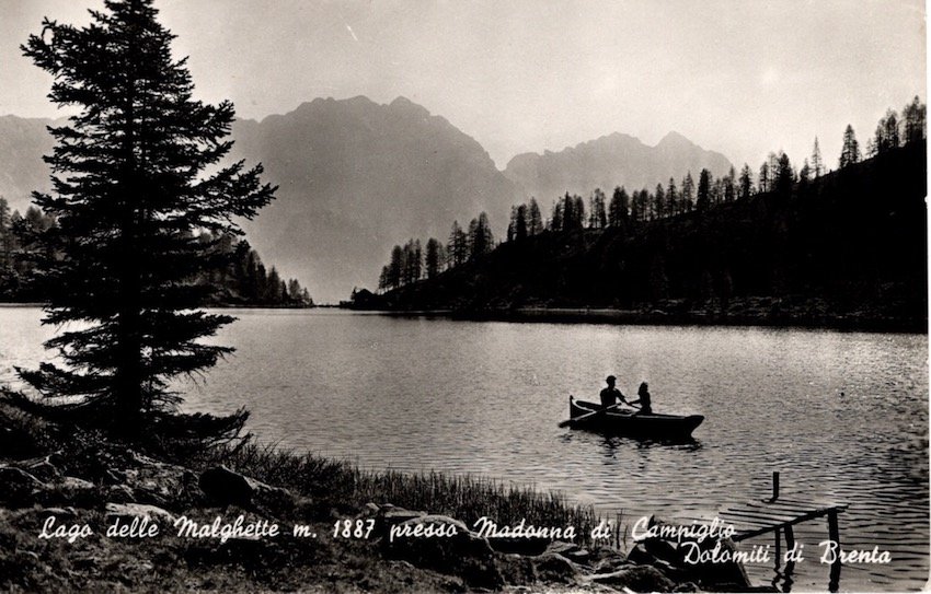 Lago delle Malghette m. 1887 presso Madonna di Campiglio, Dolomiti …