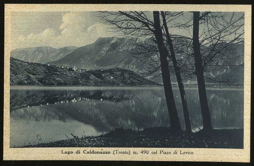 Lago di Caldonazzo (Trento) m. 490 col Pizzo di Levico.