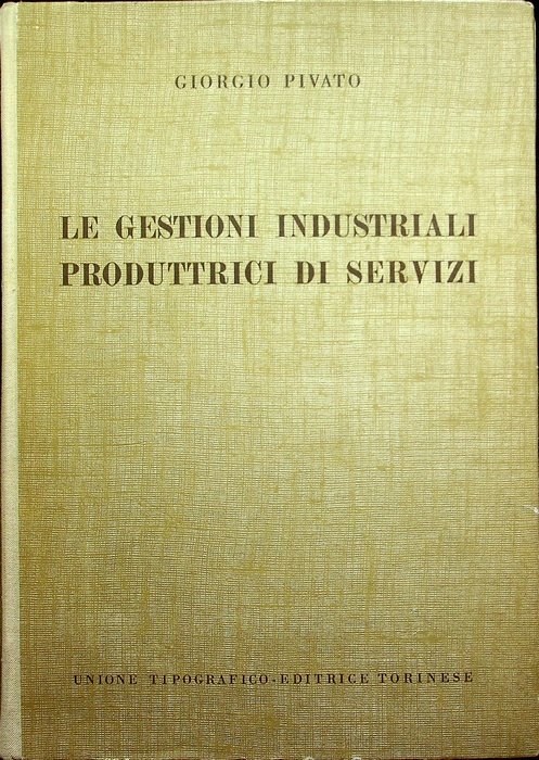 Le gestioni industriali produttrici di servizi.