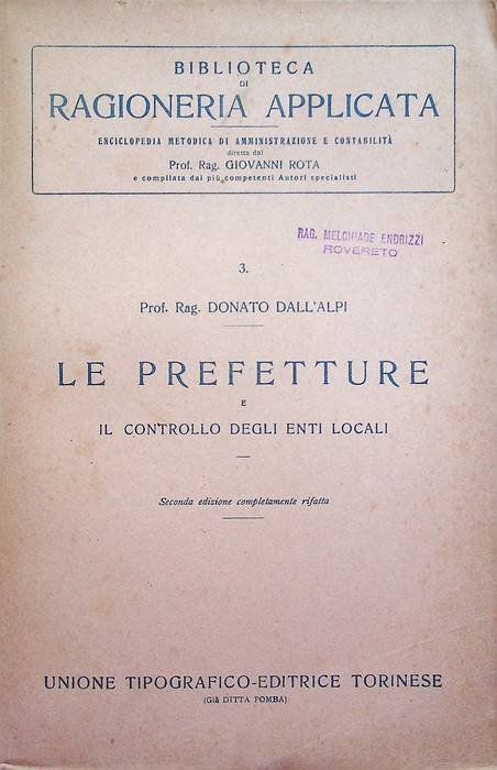 Le prefetture e il controllo degli enti locali.