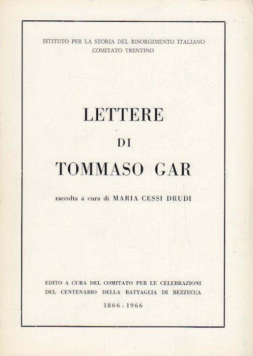 Lettere di Tommaso Gar.