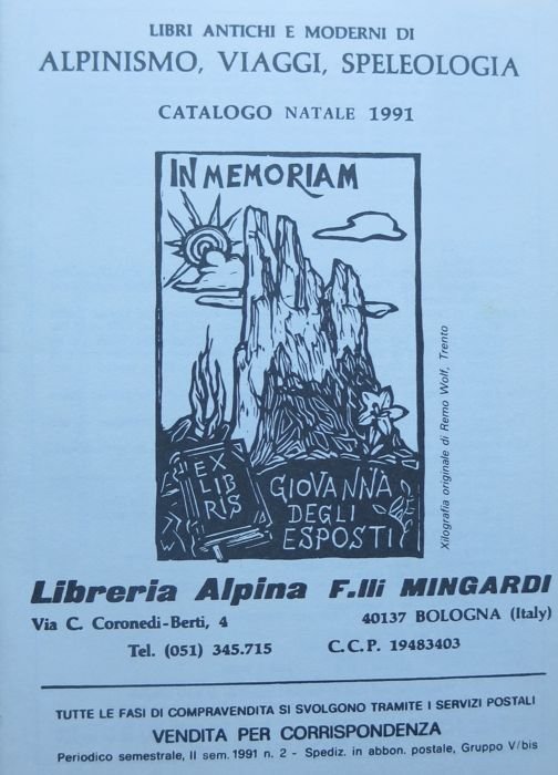 Libreria Alpina F.lli Mingardi: catalogo Natale 1991: libri antiche e …