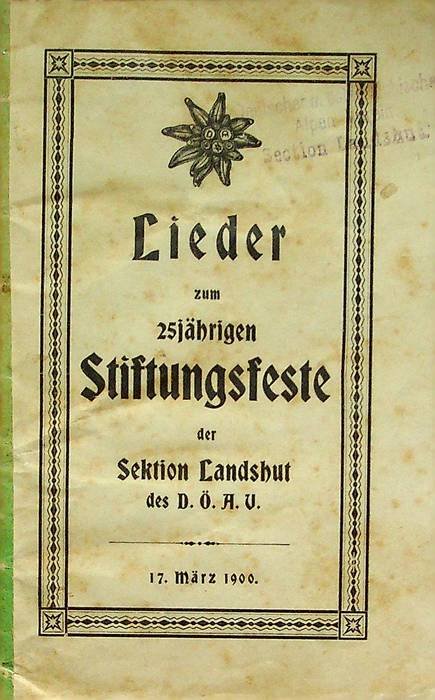 Lieder zum 25jÃ¤rugen Stiftungsfeste der Sektion Landshut des D.Ã–.A.V.: 17. …