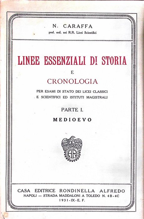 Linee essenziali di storia e cronologia: per esami di stato …