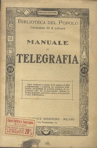 Manuale di telegrafia.