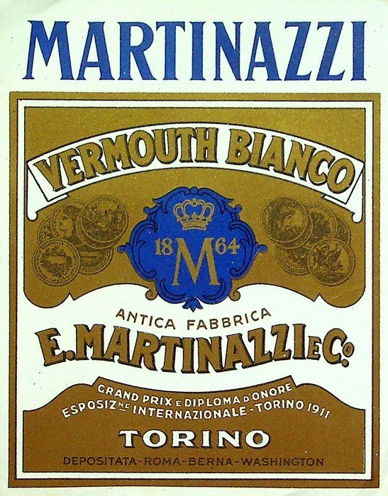 Martinazzi: vermouth bianco: E. Martinazzi: Torino.