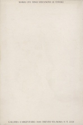 Marzo 1971: Tino Stefanoni: le tavole.