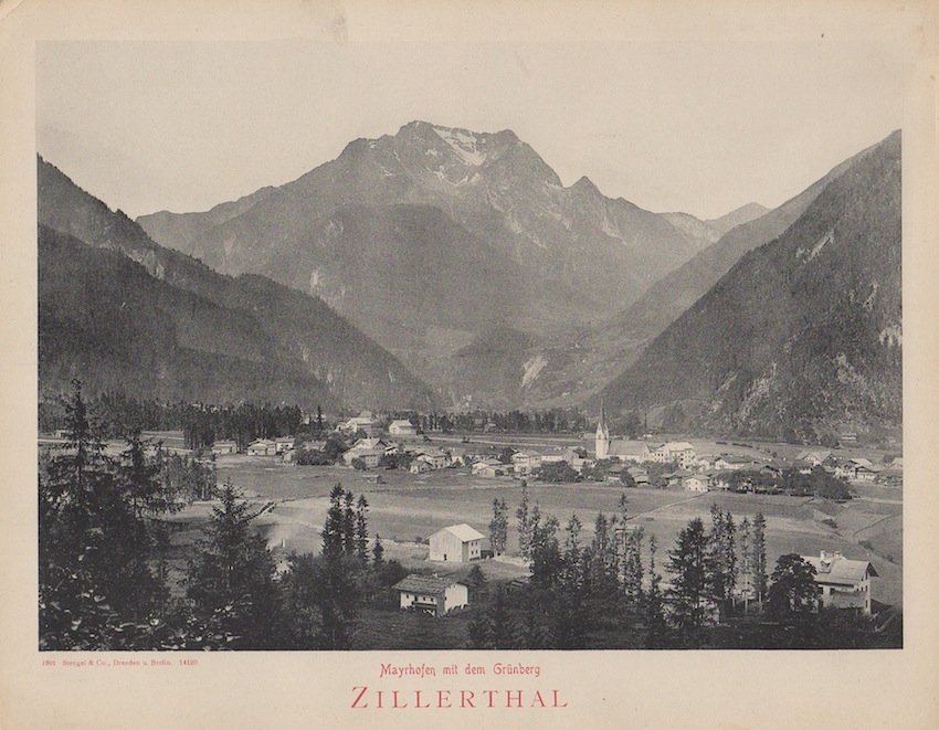 Mayrhofen mit dem Grünberg: Zillerthal.