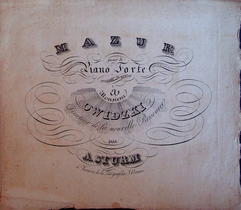 Mazur pour le piano composÃ©e et dediÃ©e a Monsieur Owidzki.
