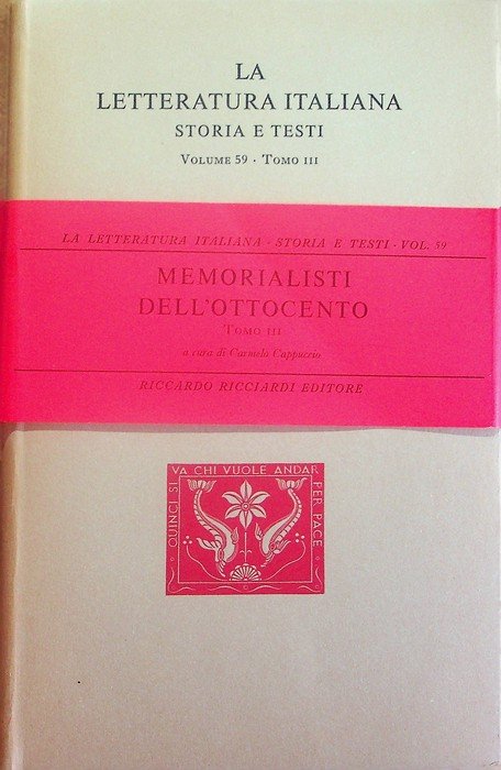 Memorialisti dell'Ottocento: TOMO III.