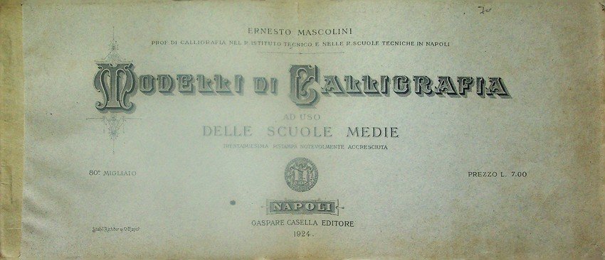 Modelli di calligrafia: ad uso delle scuole medie.