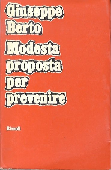 Modesta proposta per prevenire.