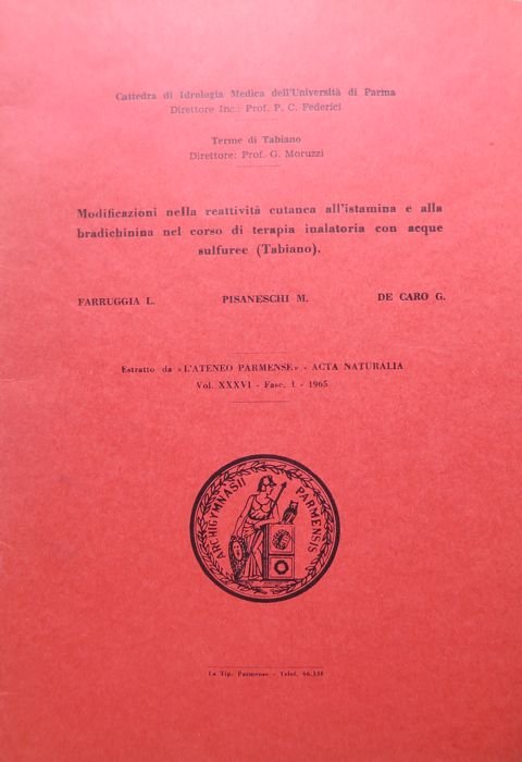 Modificazioni nella reattività cutanea all'istamina e alla bradichinina nel corso …