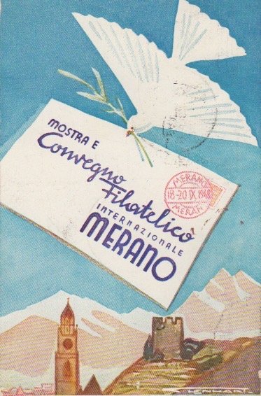 Mostra e convegno filatelico internazionale: Merano: 18-20-IX.1948.