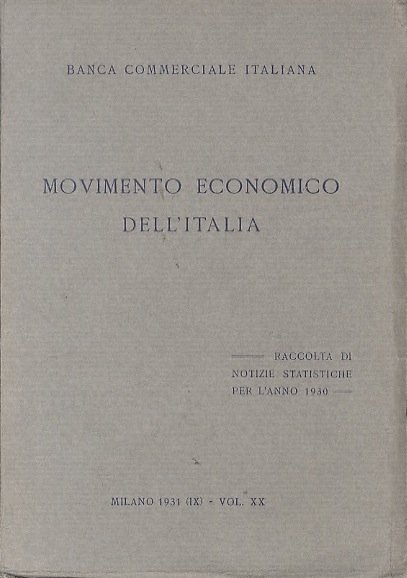 Movimento economico dell'Italia.