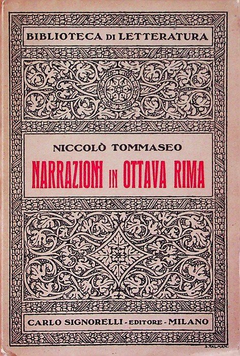 Narrazioni in ottava rima: Una serva, La contessa Matilde, Rut.