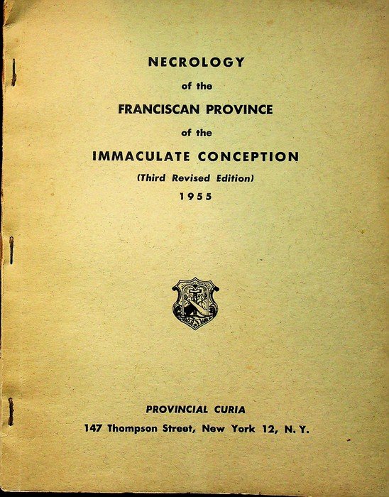 Necrology of the franciscan province of the Immaculate Conception.