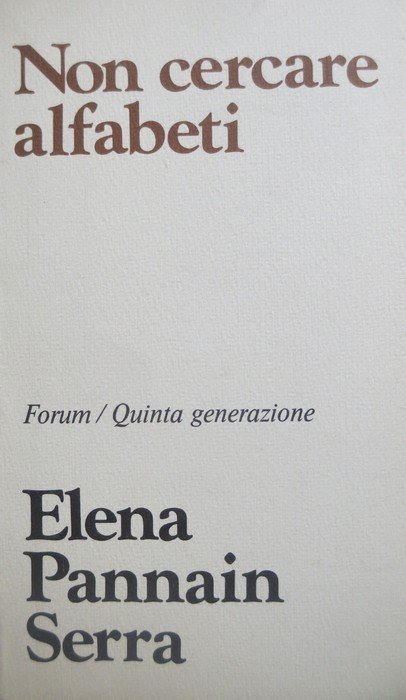 Non cercare alfabeti.