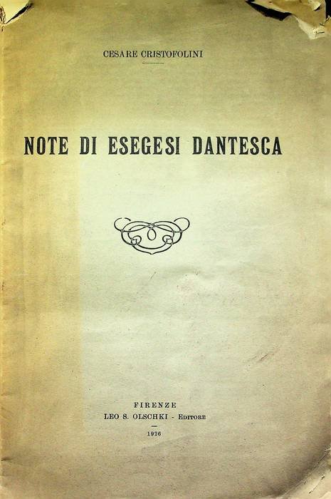 Note di esegesi dantesca.