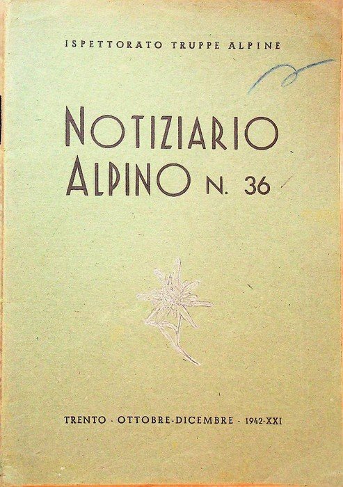 Notiziario alpino N. 36 ottobre - dicembre 1942.
