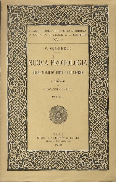 Nuova protologia. Parte II.