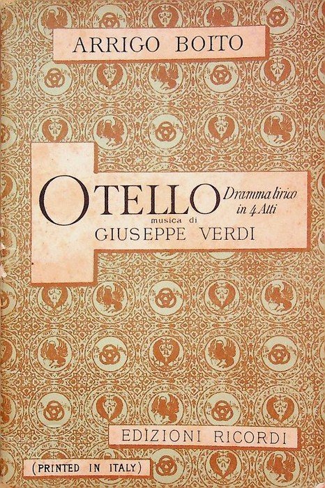 Otello: dramma lirico in quattro atti.