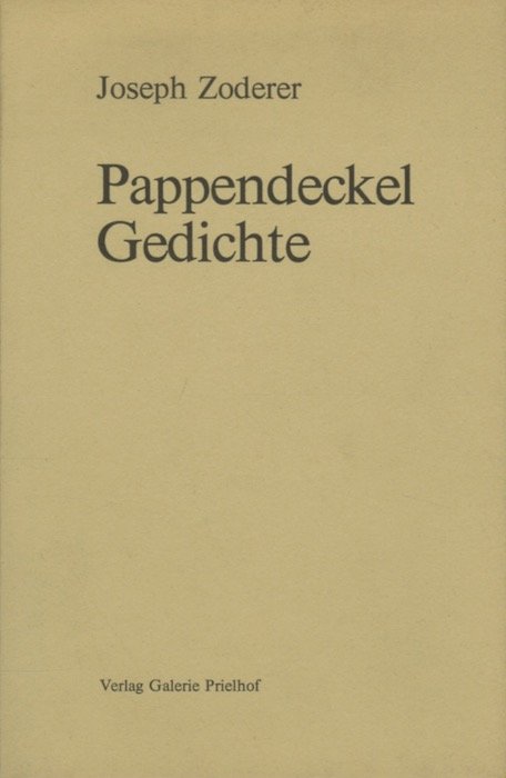 Pappendeckel: Gedichte.