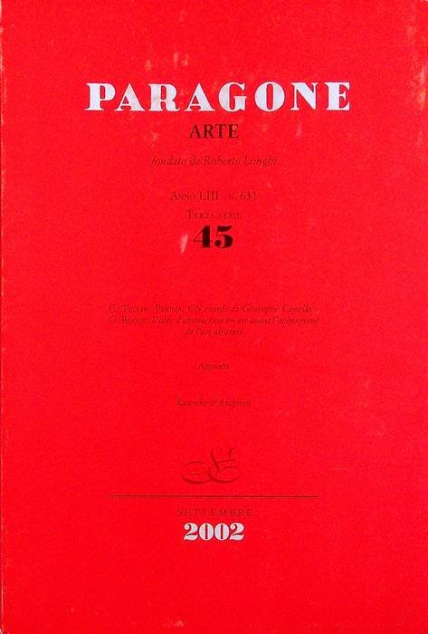 Paragone: rivista mensile di arte figurativa e letteratura: ARTE: A. …